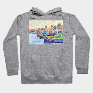 Marsaxxlok fishing boats Hoodie